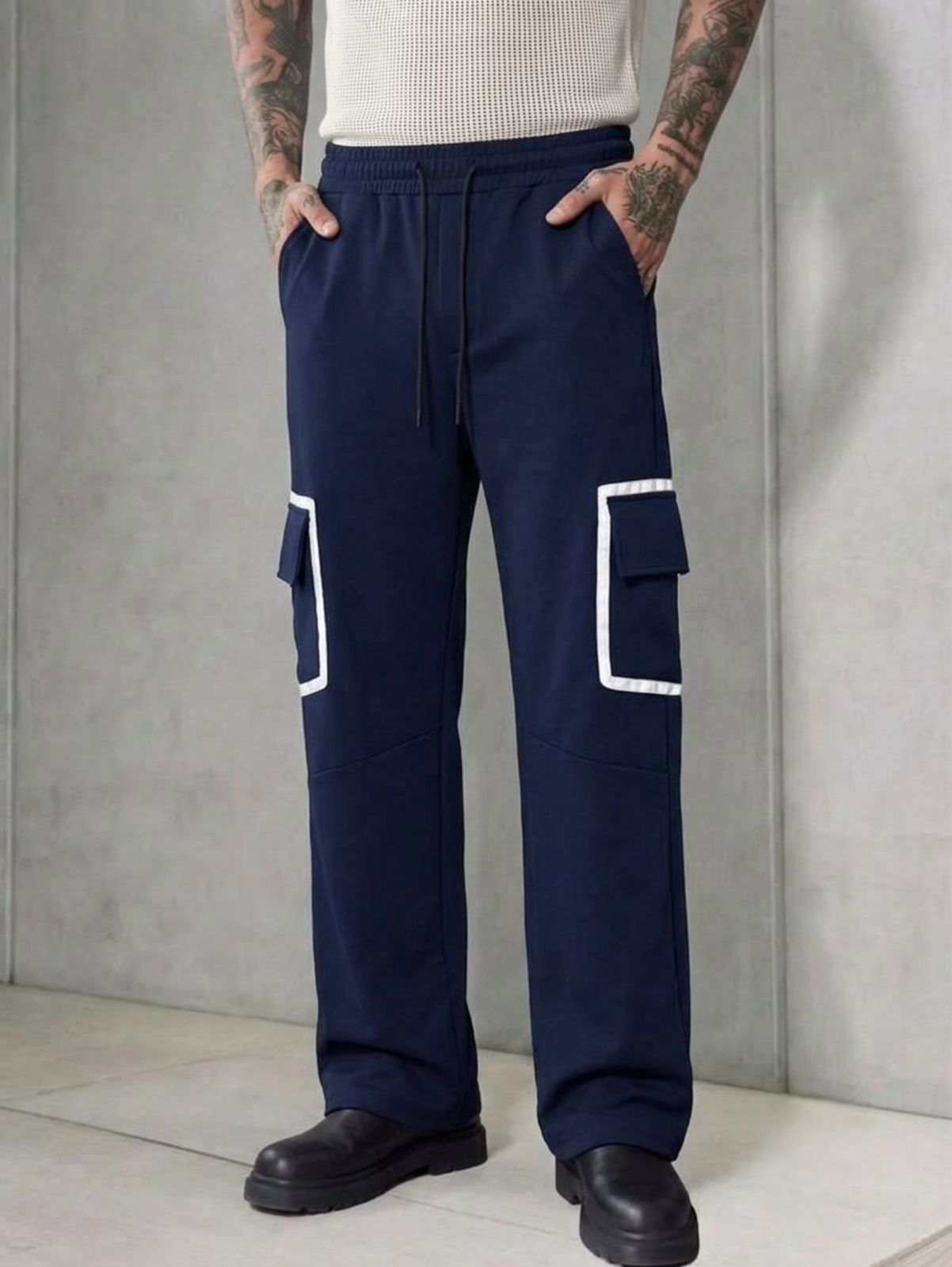 Utility Contrast Panel Cargo - Navy - Under Attack
