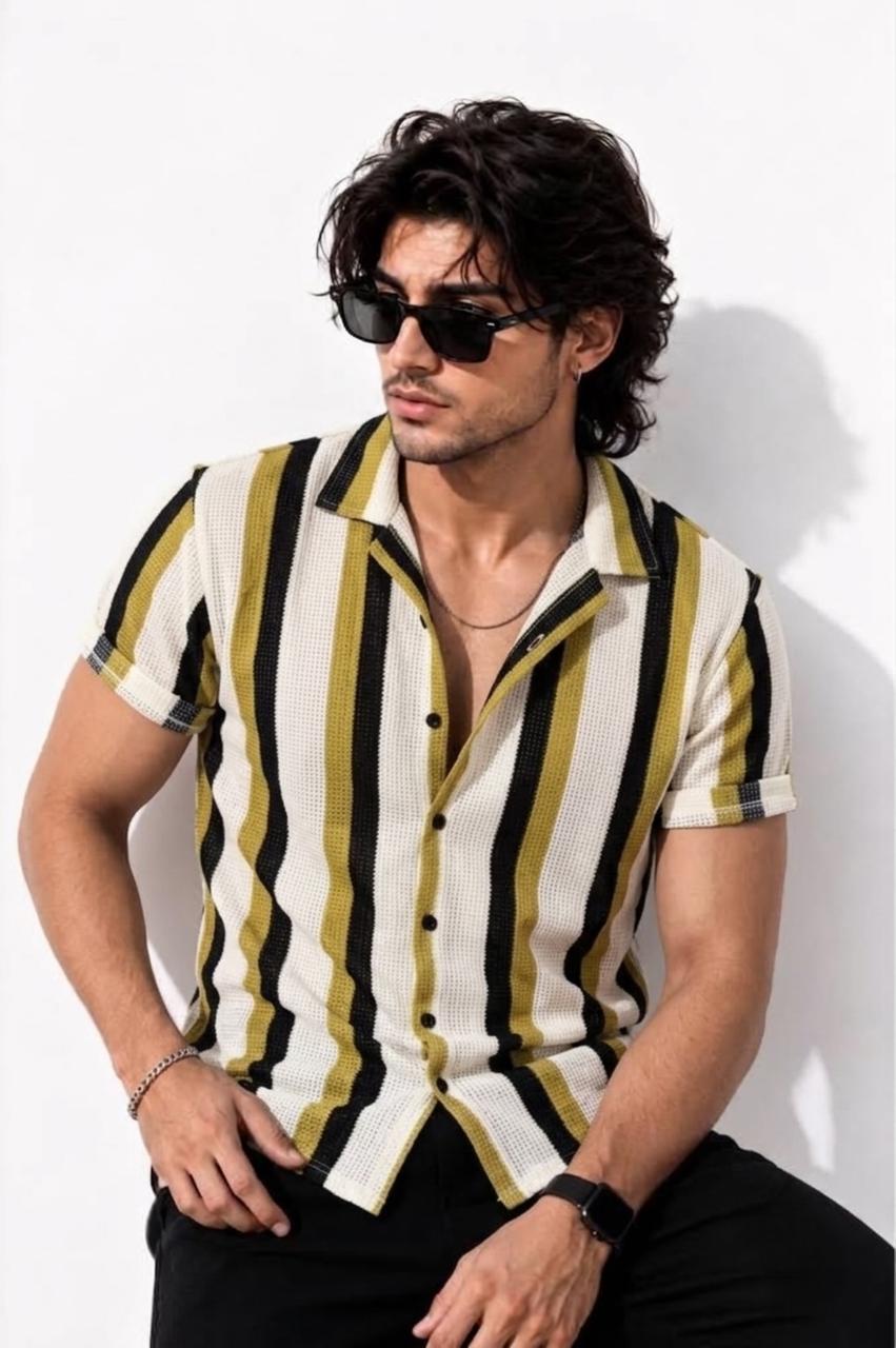 Velmont Heritage Knitted Shirt - Mustard - Under Attack