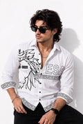 Velsa Printed Shirt - White - Under Attack