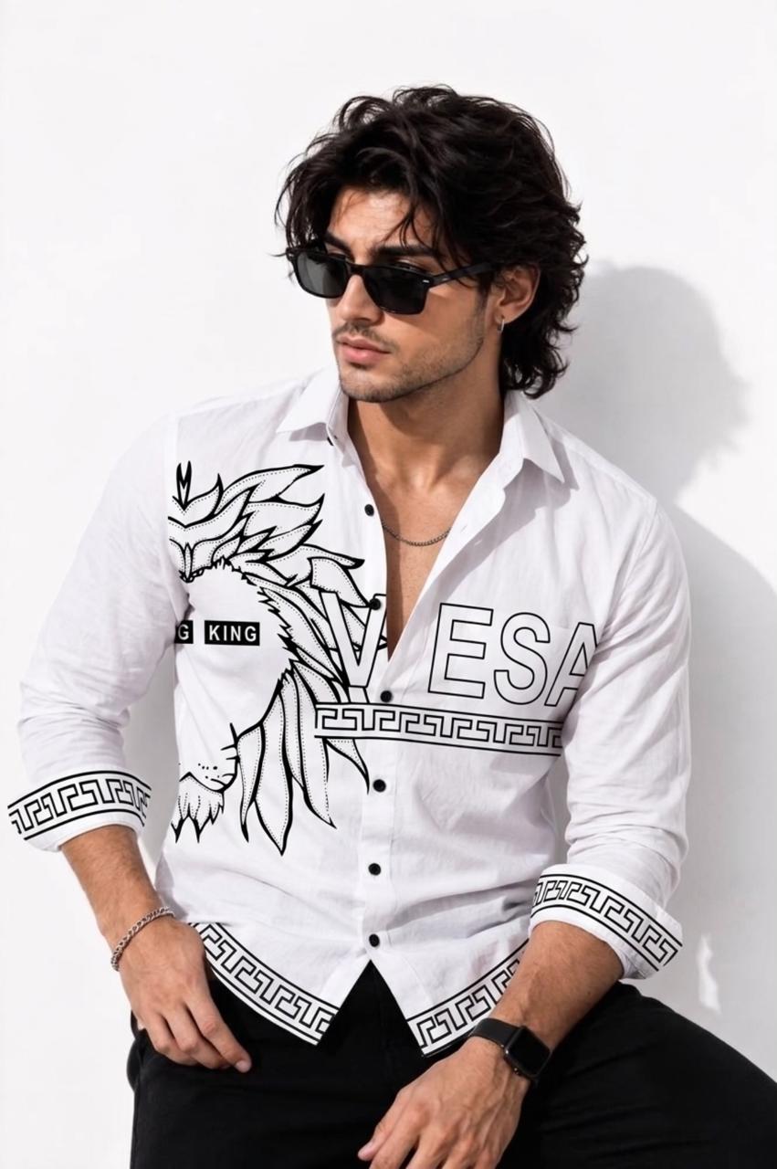 Velsa Printed Shirt - White - Under Attack