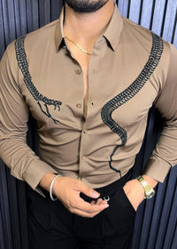 Venom Legacy Jacquard Shirt - CAMEL