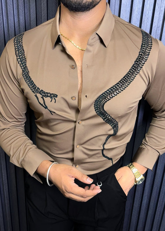 Venom Legacy Jacquard Shirt - CAMEL - Under Attack