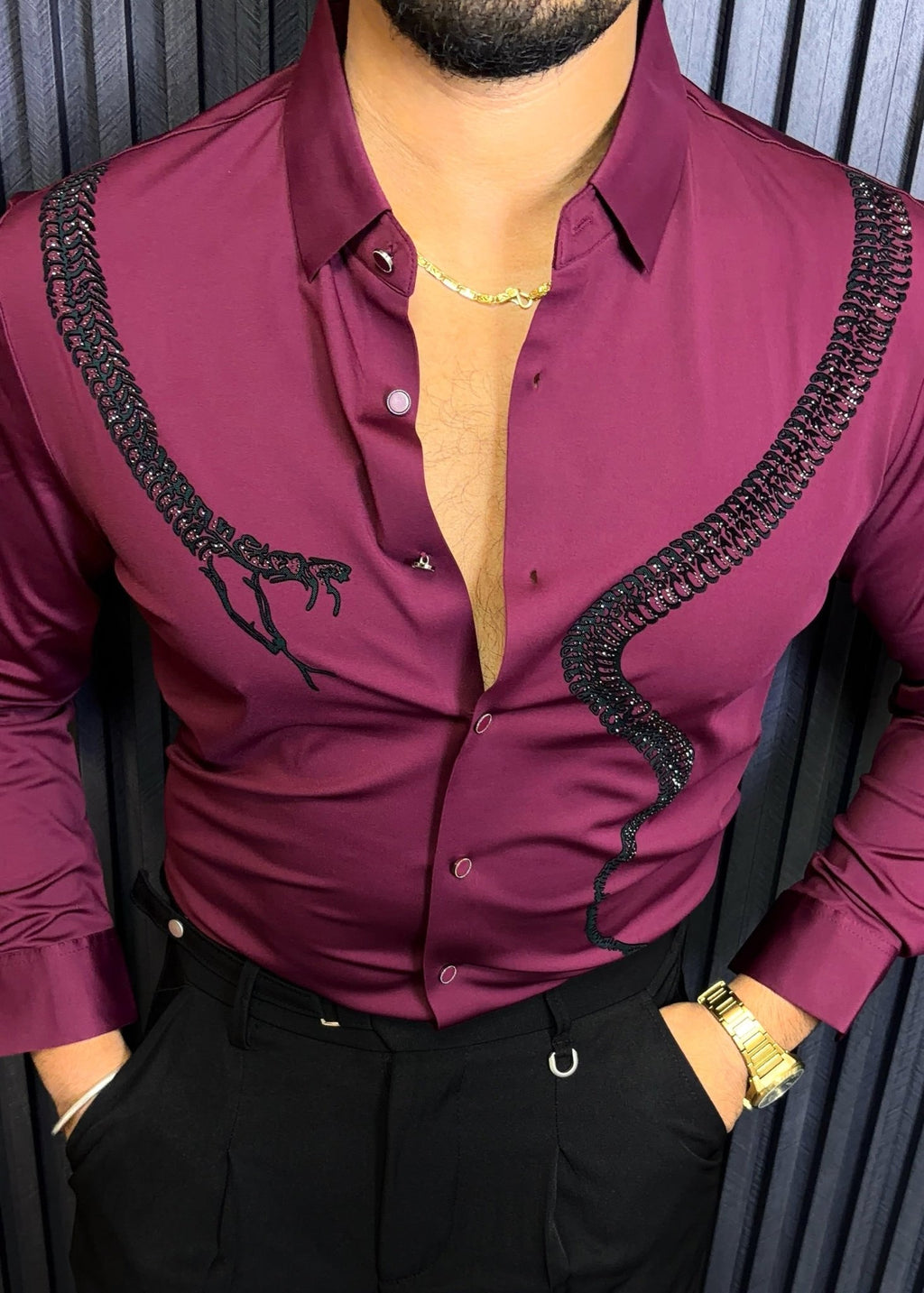 Venom Legacy Jacquard Shirt - WINE - Under Attack