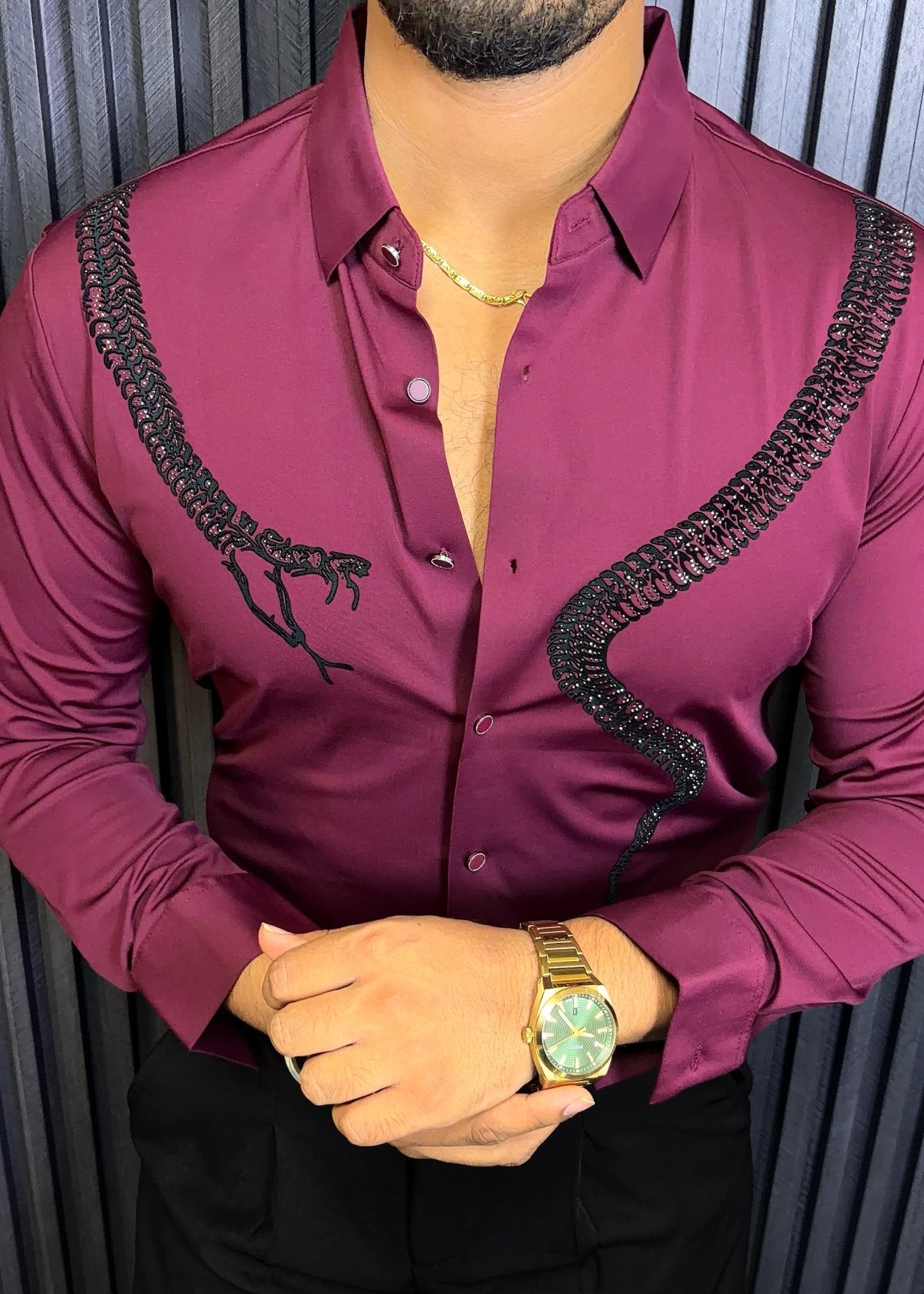 Venom Legacy Jacquard Shirt - WINE - Under Attack