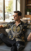VESRAC PRINT LYCRA SHIRT- BLACK - Under Attack