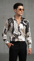 VL ABSTRACT PRINT SHIRT - WHITE - Under Attack