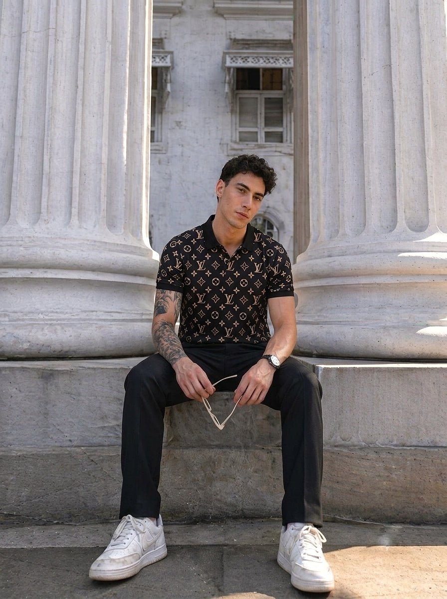 VL all over printed Tshirt - black