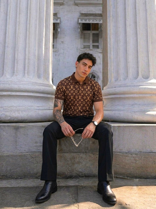 VL all over printed Tshirt - brown - Under Attack
