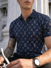 VL all over printed Tshirt - navy