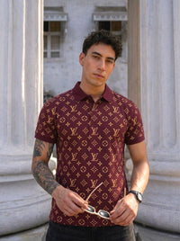 VL all over printed Tshirt - wine