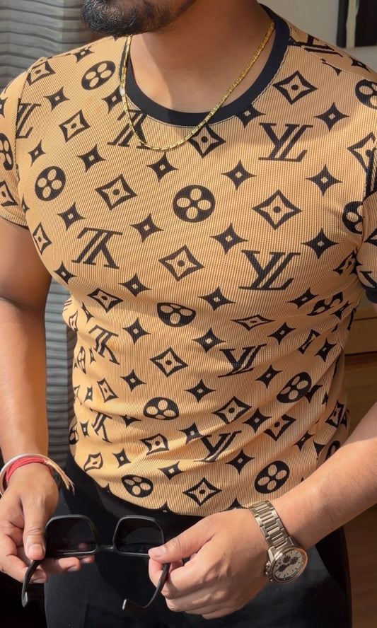 VL Crochet Premium Tshirt - Mustard - Under Attack