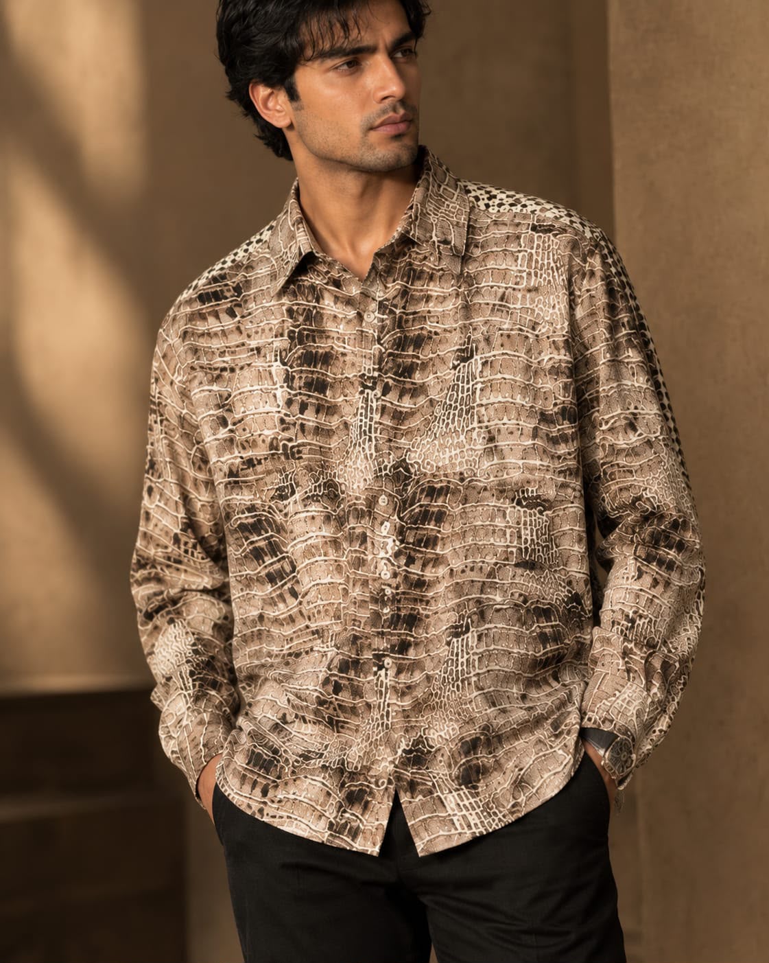 Wild Croc Japanese Lycra Shirt - Brown - Under Attack