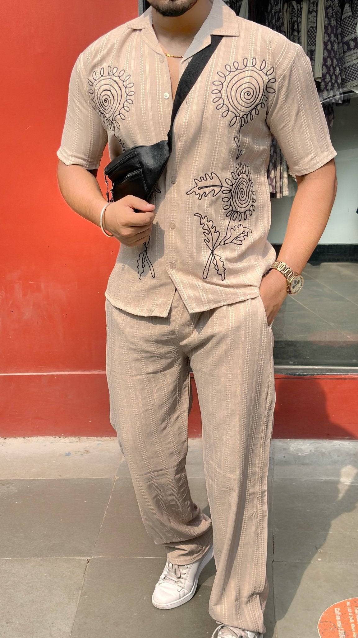 Yo Yo Linen Textured Coord set - BEIGE - Under Attack